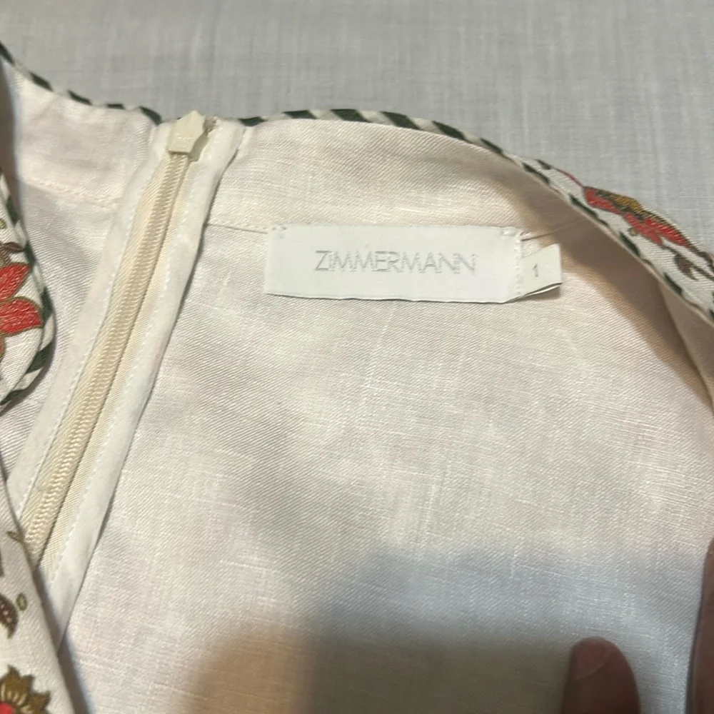 NWOT. ZIMMERMAN Gathered Floral Phoenix Print Maxi Dress - Picture 7 of 8